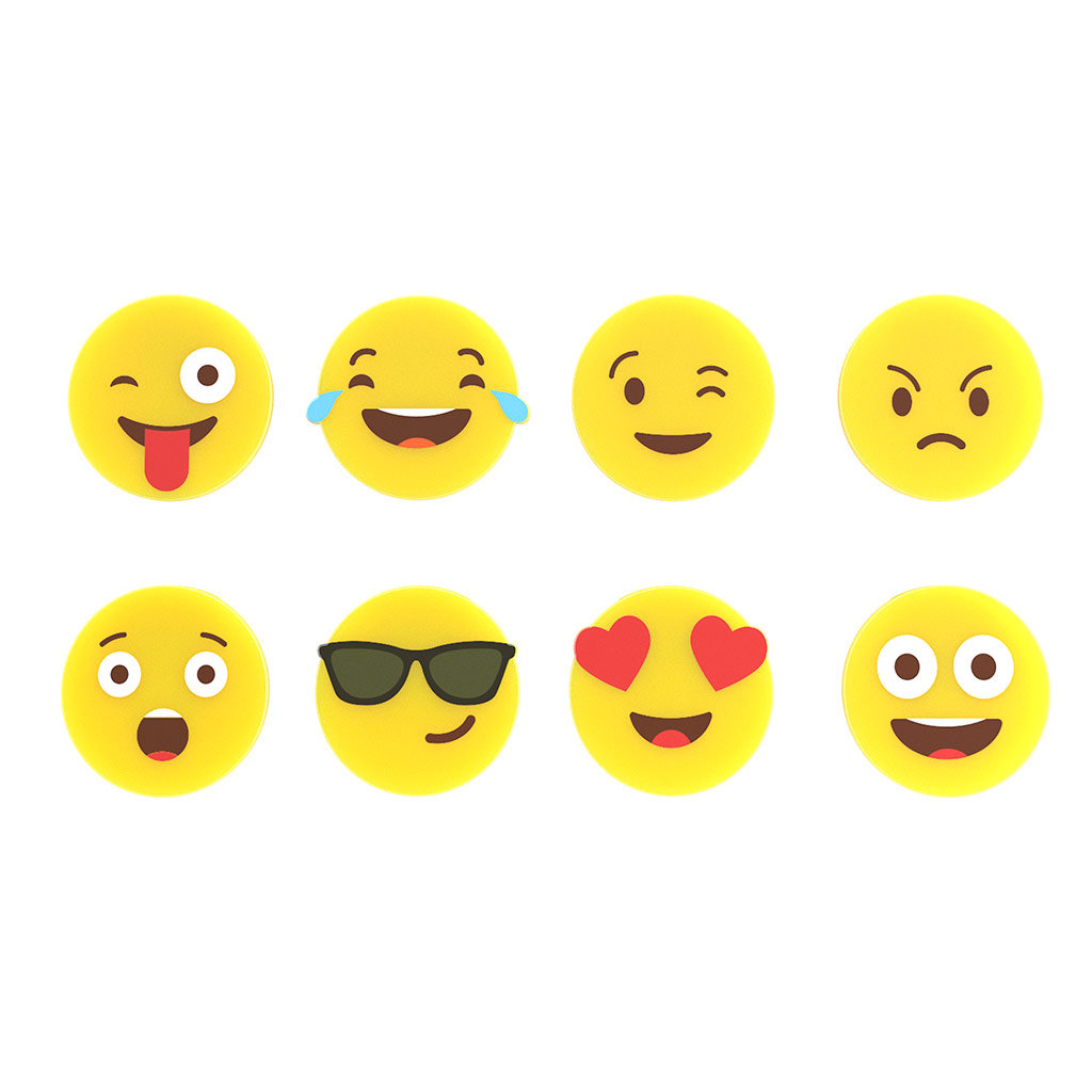 Маркеры для бокалов Emoji 8шт.