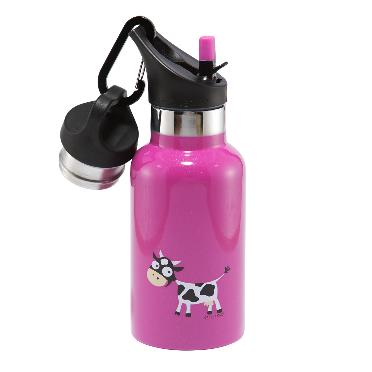 Детская термос-фляга TEMPflask™ Cow 0.35л фиолетовая