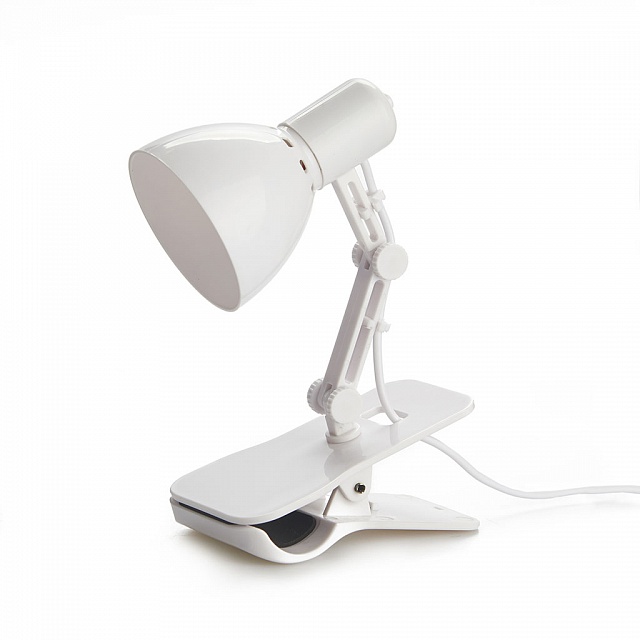 Лампа для чтения Clamp белая, USB