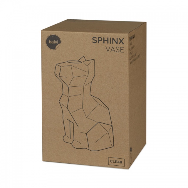 Ваза Sphinx Cat прозрачная
