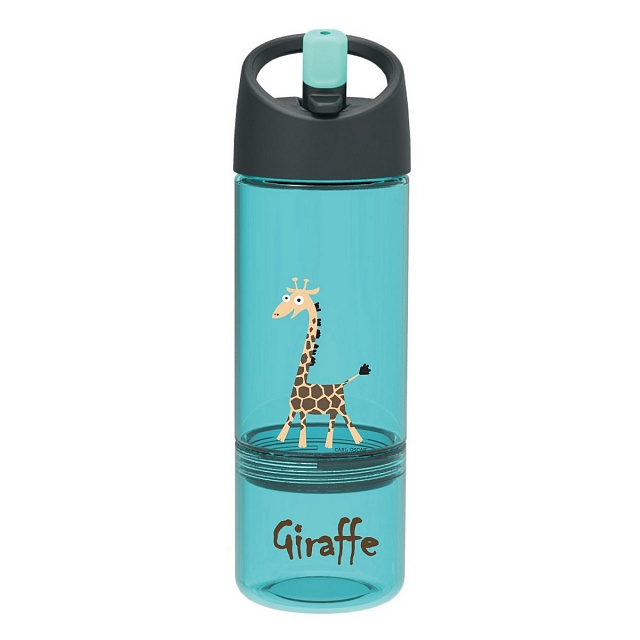 Детская бутылка 2в1 Carl Oscar Giraffe бирюзовая