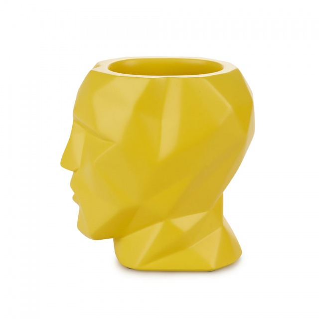 Подставка для канцелярских принадлежностей The Head желтый
