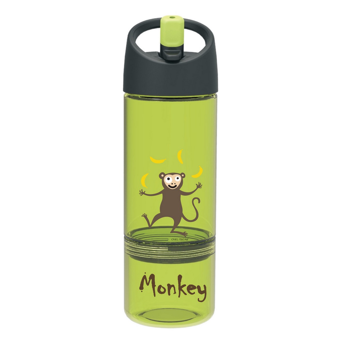 Детская бутылка 2в1 Carl Oscar Monkey лайм